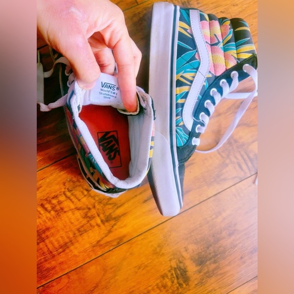 Vans Sk8-Hi Slim sneaker with a tropical floral pattern Hawaii 5.5M 7W - Picture 6 of 9